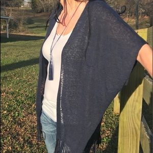 Navy Blue Kimono/Coverup by AX Paris